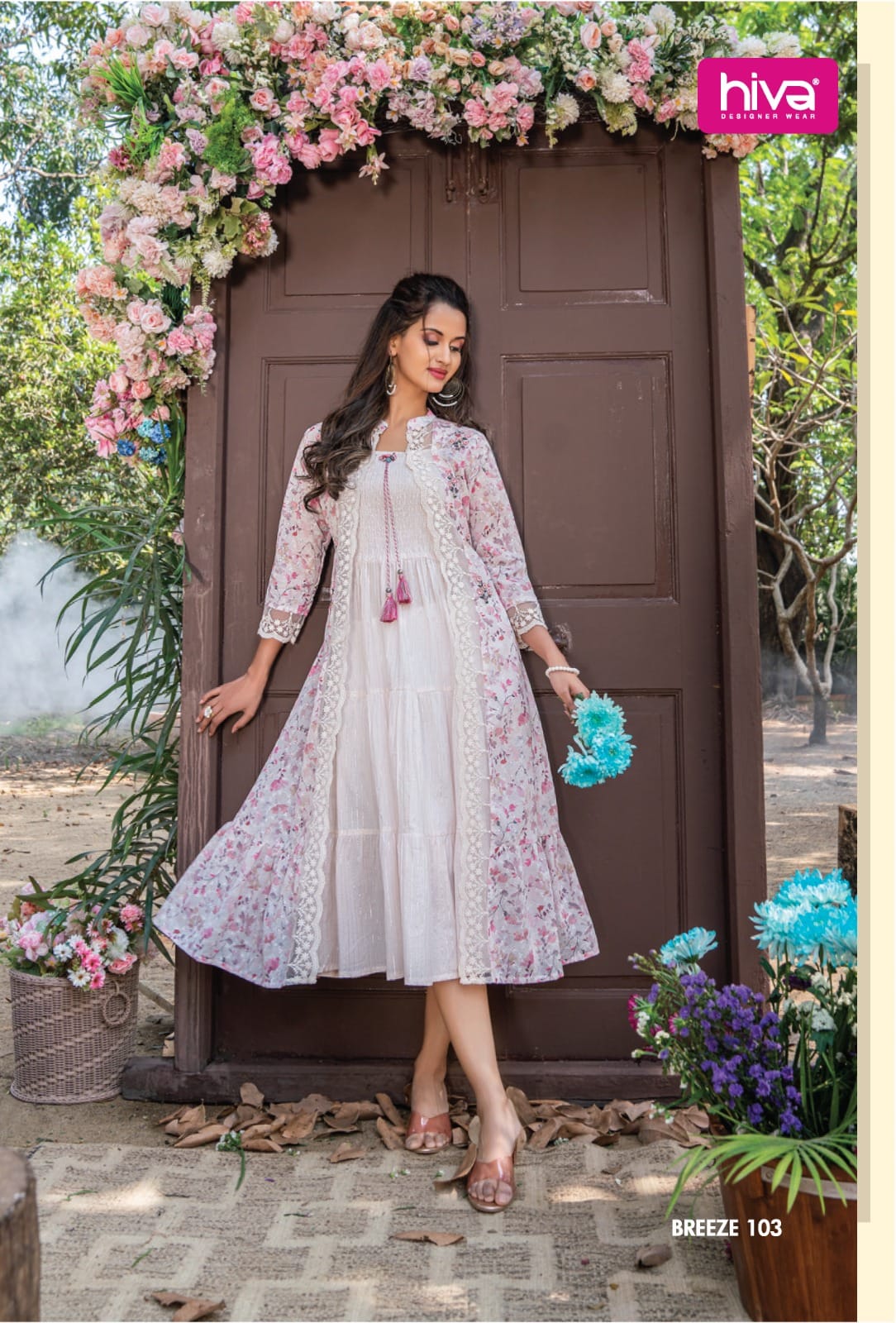 Breeze By Hiva Size Set Designer Kurti With Jacket Catalog