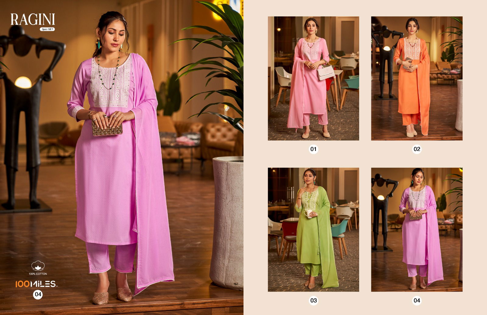 Ragini By 100 Miles 01-04 Readymade Catalog