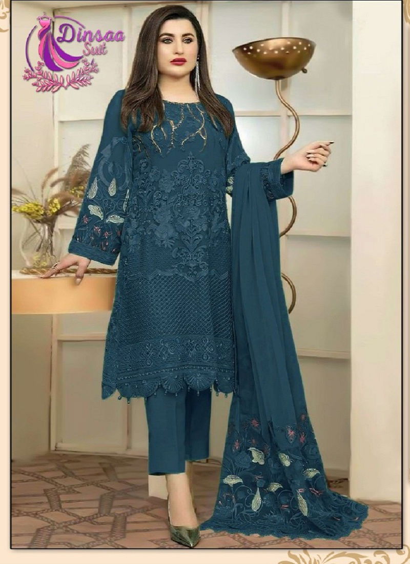 168 New Colour Dinsaa Suit Designer Wholesale Pakistani Salwar Suits Catalog