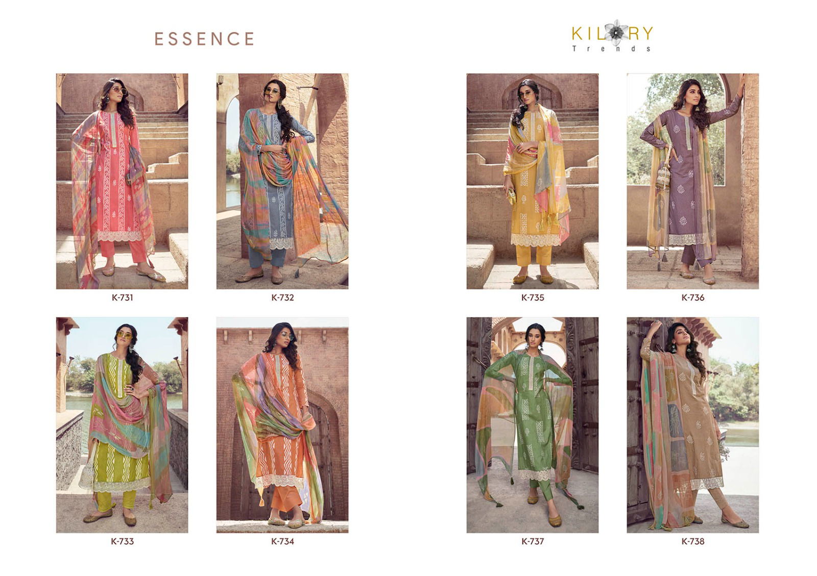 Essence By Kilory K-731 T K-738 Cotton Salwar Suits Catalog