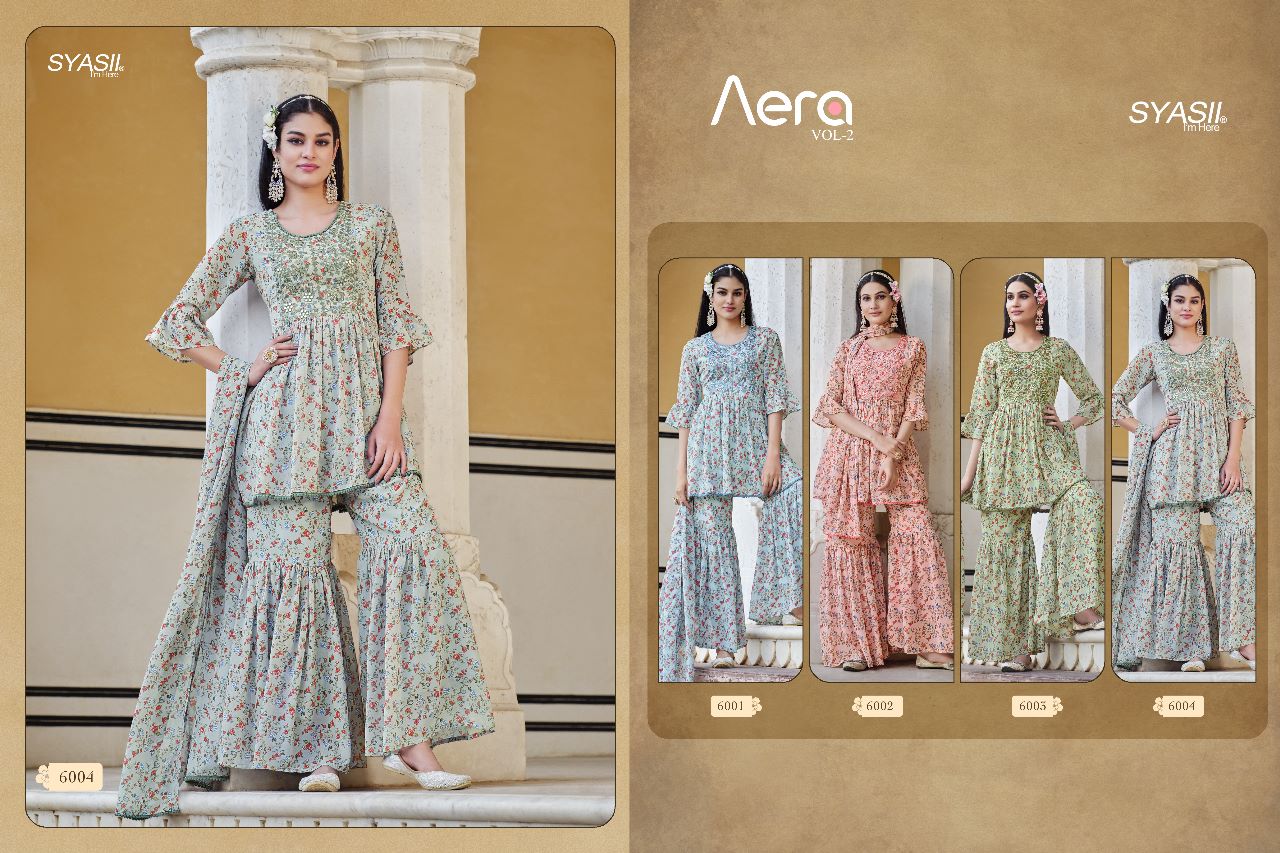 Syasii Aera Vol 2 Sharara Suits Readymade Catalog
