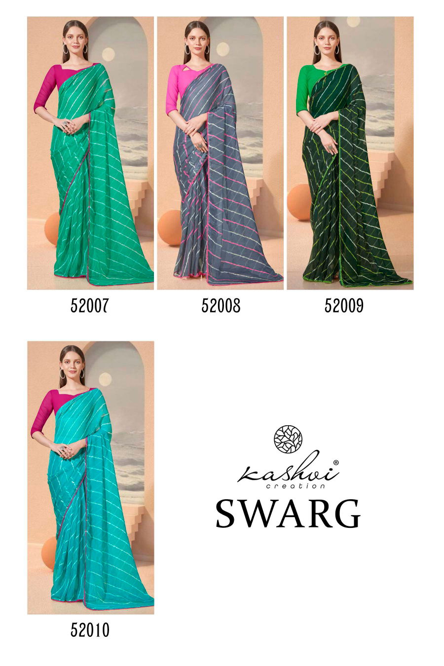 Kashvi Swarg By Lt 52001-52010 Daily Wear Sarees Catalog