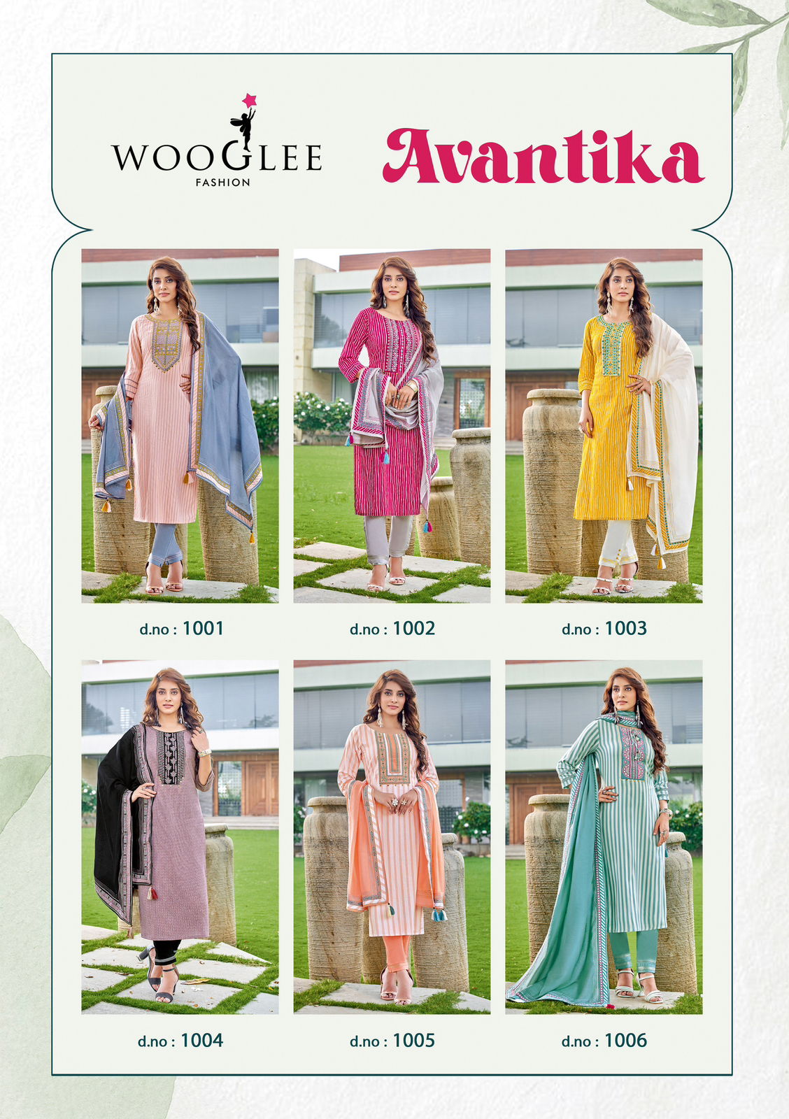 Avantika By Wooglee 1001-1006 Readymade Salwar Suits Catalog