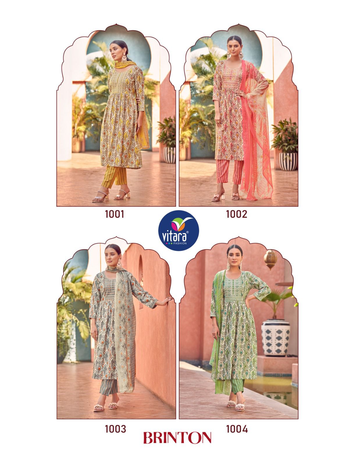 Brinton By Vitara 1001-1004 Readymade Salwar Suits Catalog