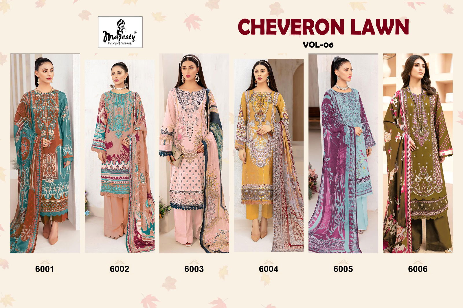 Cheveron Lawn Vol 6 By Majesty Pakistani Suits Catalog