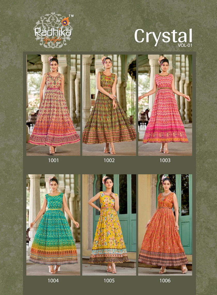 Crystal Vol 1 By Radhika Anarkali Kurtis Catalog