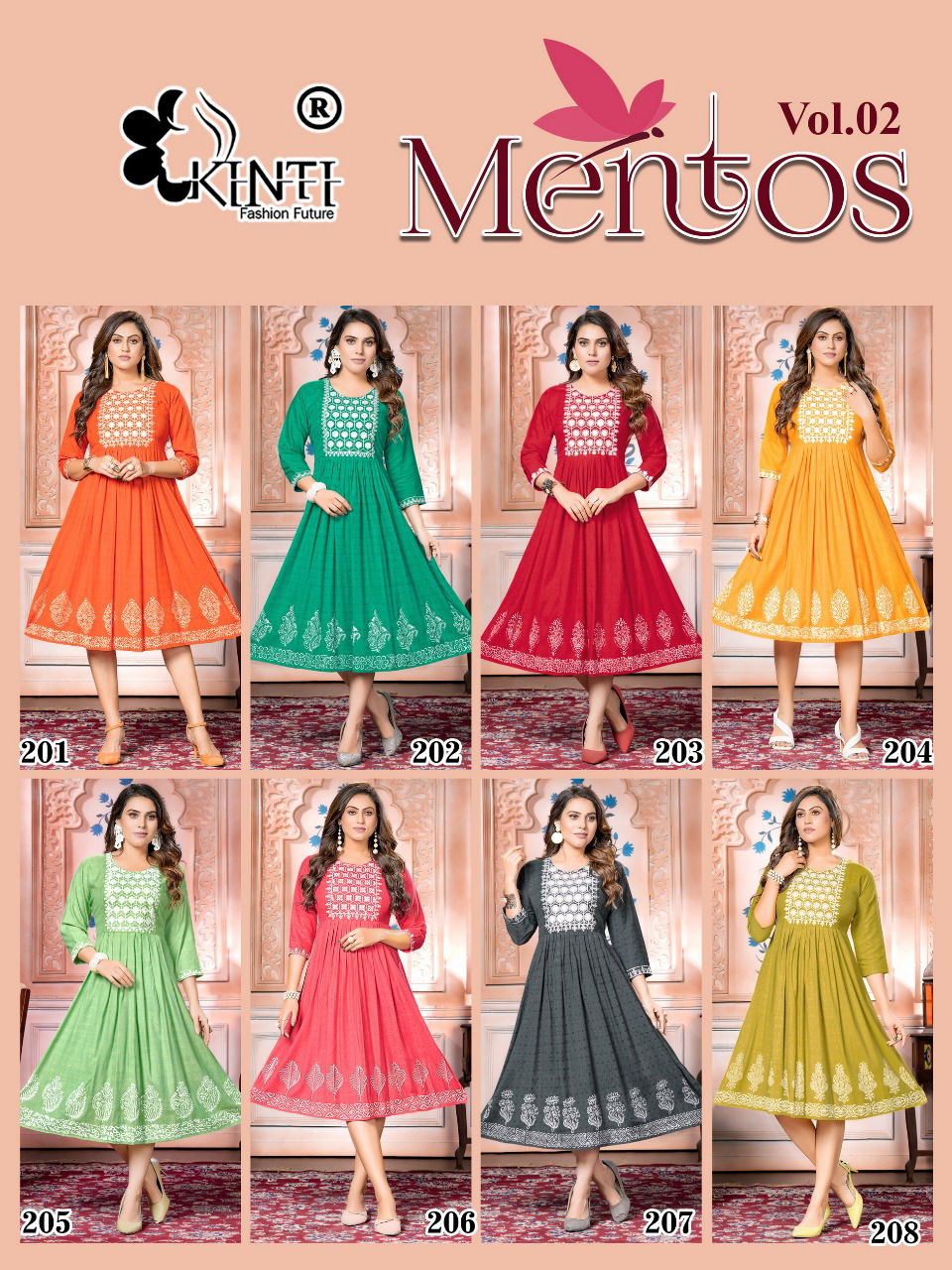 Mentos Vol 2 By Kinti Designer Anarkali Kurtis Catalog