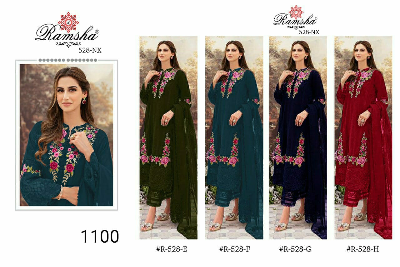 R 528 Nx By Ramsha Pakistani Suit Catalog