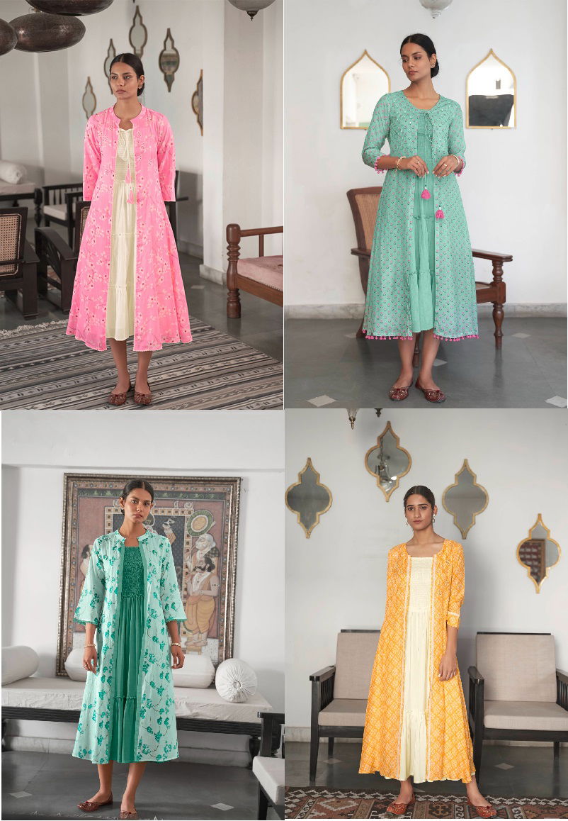 Psyna 8021 Size Set Designer Kurtis Catalog