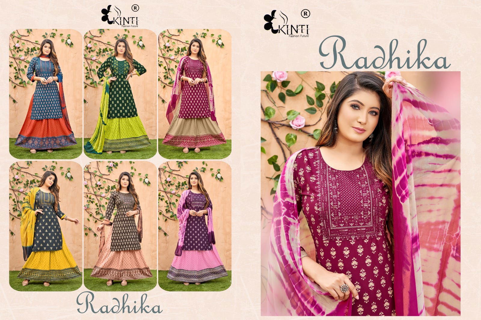 Radhika By Kinti 1001-1006 Readymade Salwar Suits Catalog