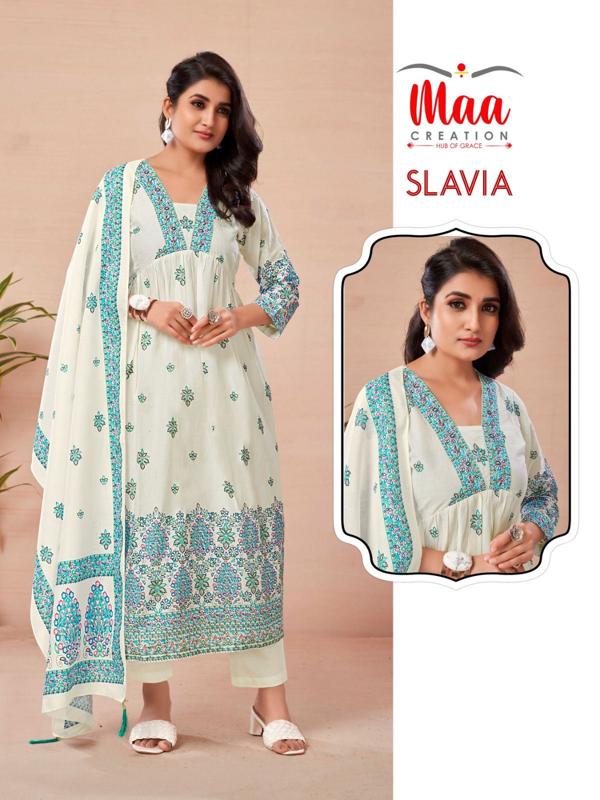 Maa Slavia Size Set Readymade Salwar Suits Catalog