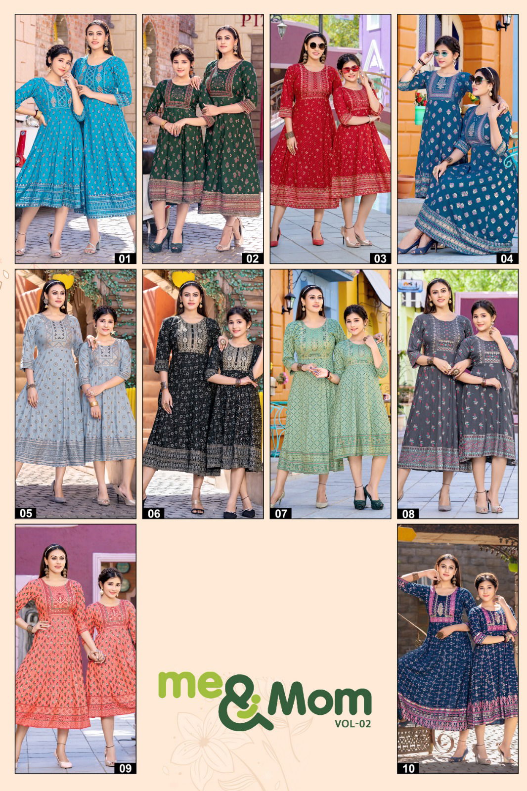 Me And Mom Vol 2 By Banwery Mother Daughter Printed Kurtis Catalog