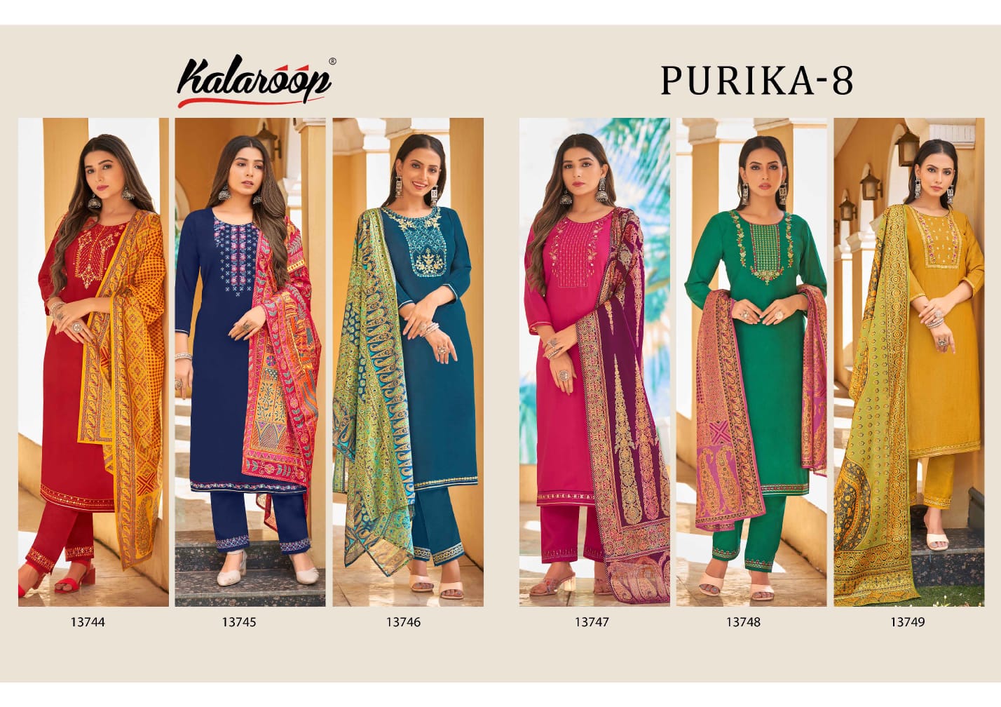 Purika 8 By Kalaroop Readymade Salwar Suits Catalog