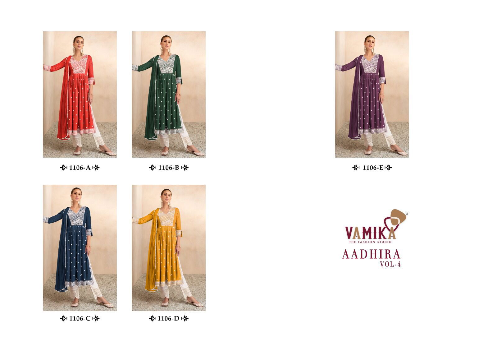 Aadhira Vol 4 By Vamika Readymade Salwar Suits Catalog