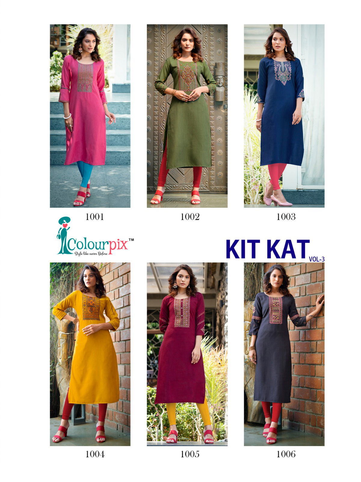 Kit Kat Vol 3 By Colourpix Designer Kurtis Catalog