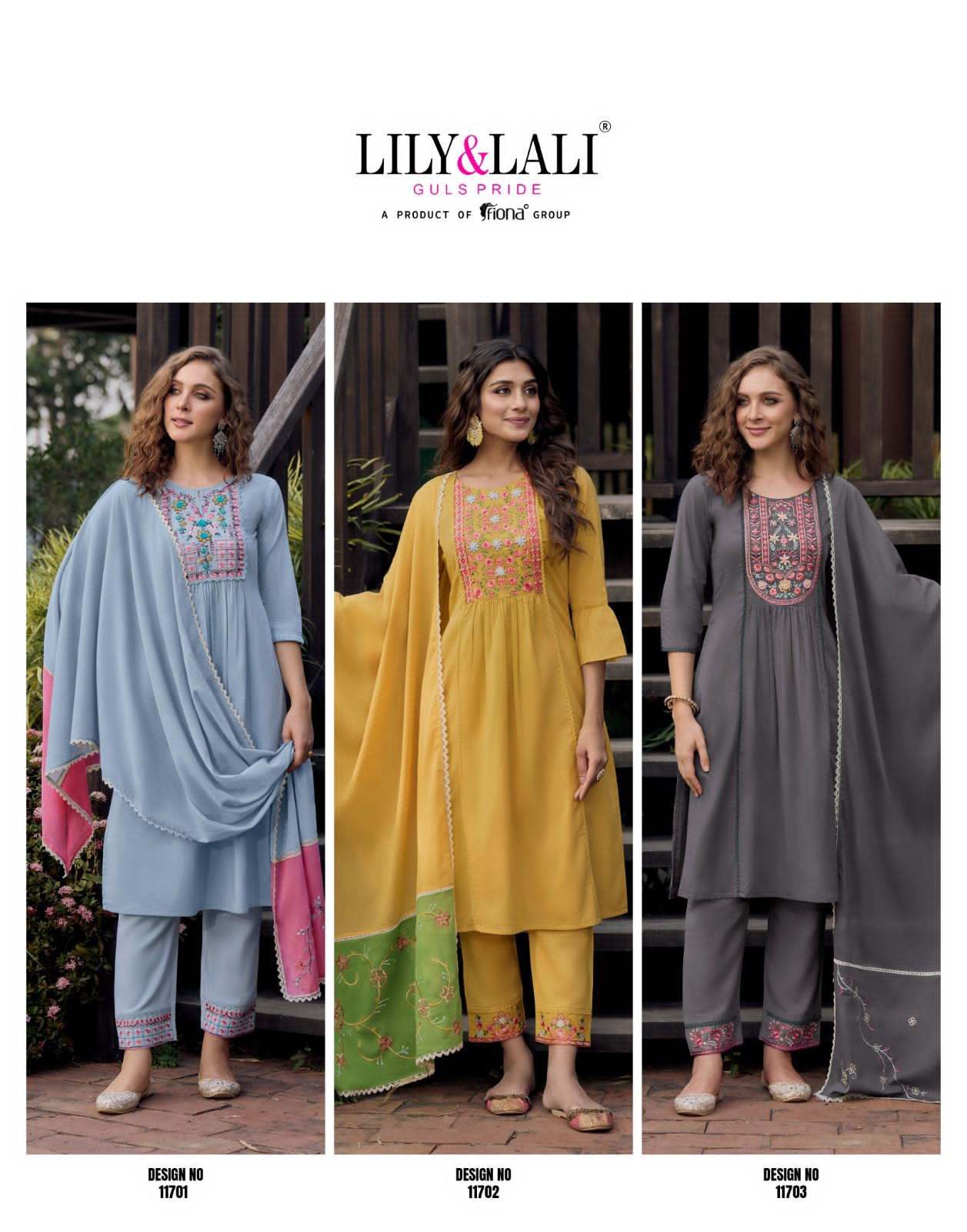 Mahek By Lily And Lali 11701-11706 Readymade Salwar Suits Catalog