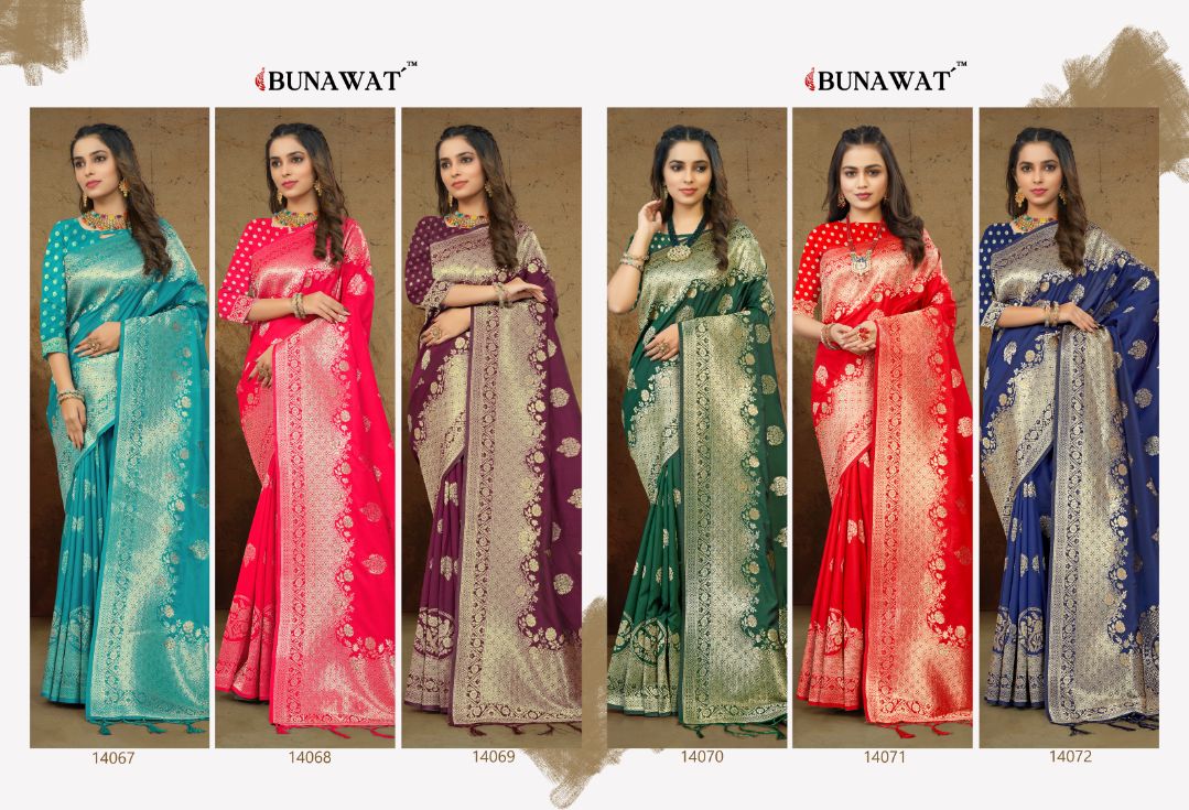 Amreeta By Bunawat 14067-14072 Wedding Sarees Catalog