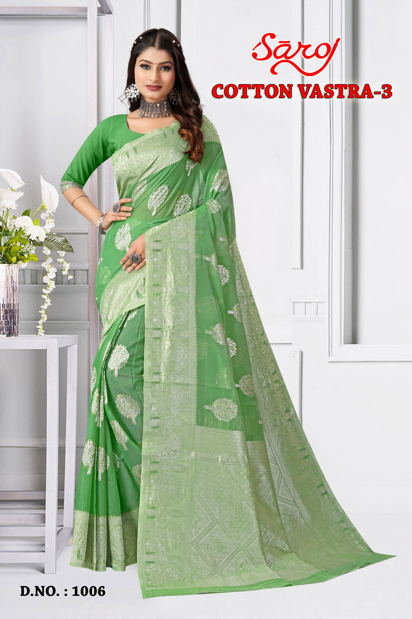 Cotton Vastra 3 By Saroj Party Wear Sarees Catalog