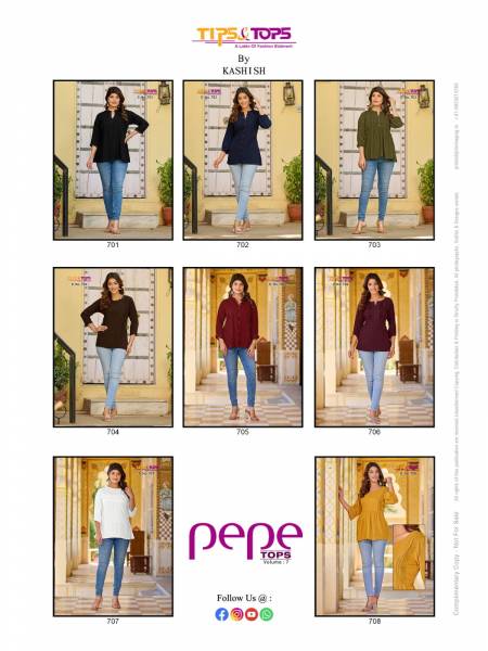 Pepe Tops Vol 7 By Tips And Tops Short Ladies Top Catalog