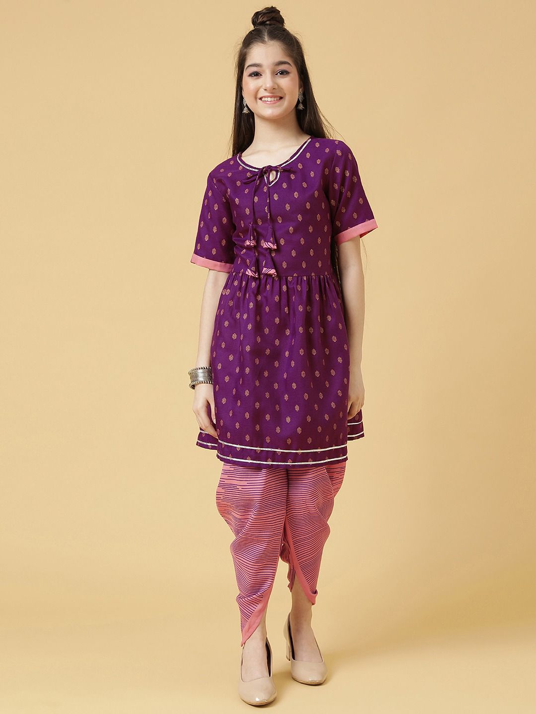 Aakruti Vol 34 Kids Kurti With Bottom Girls Wear Catalog