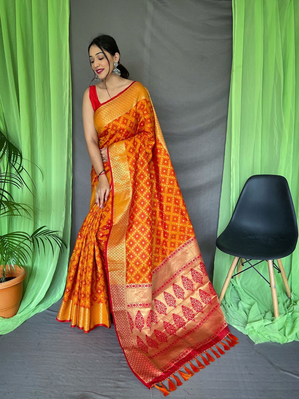 Patola 7 Color Set Designer Silk Saree Catalog