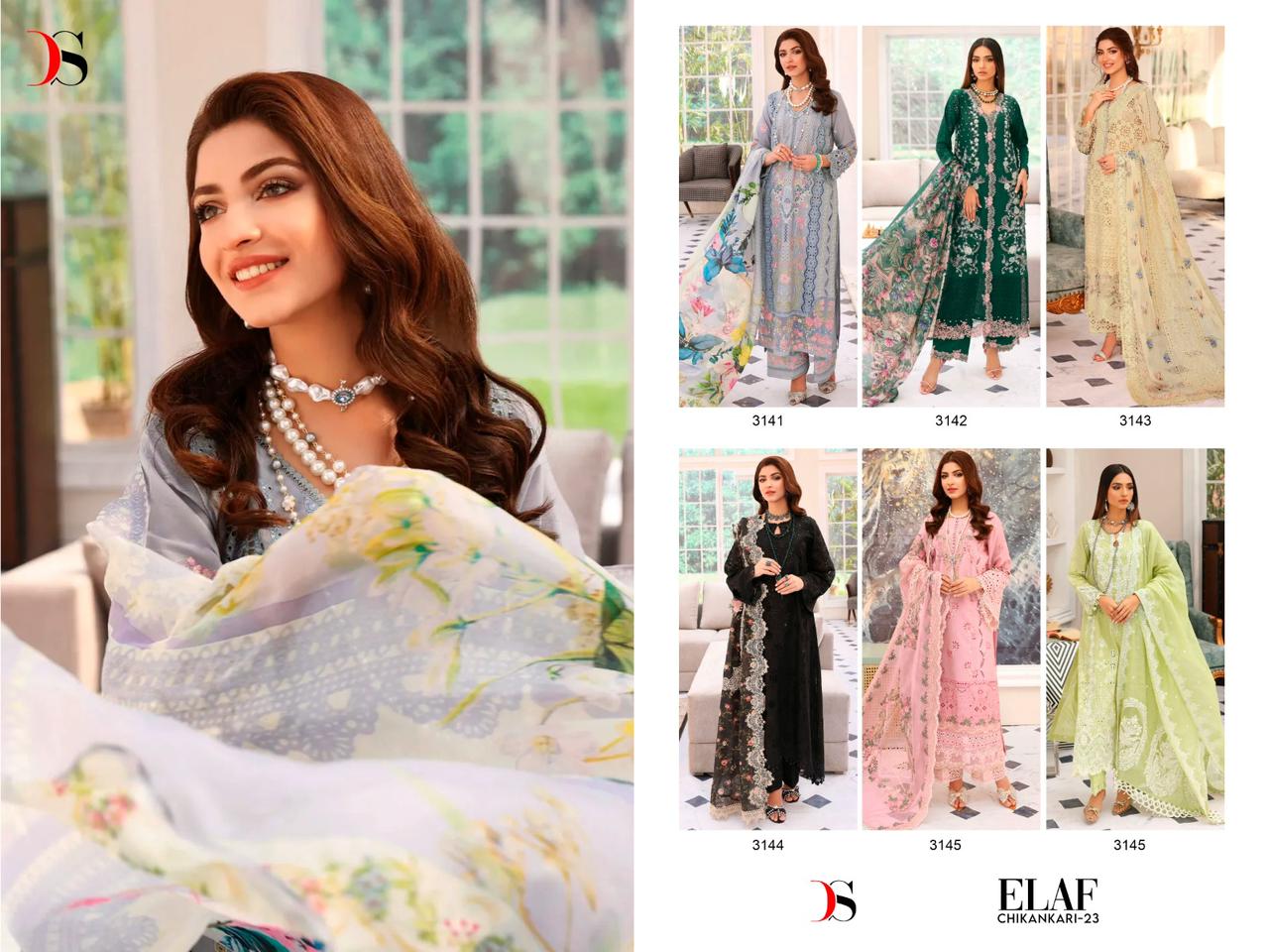 Elaf Chikankari 23 By Deepsy Pakistani Suits Catalog