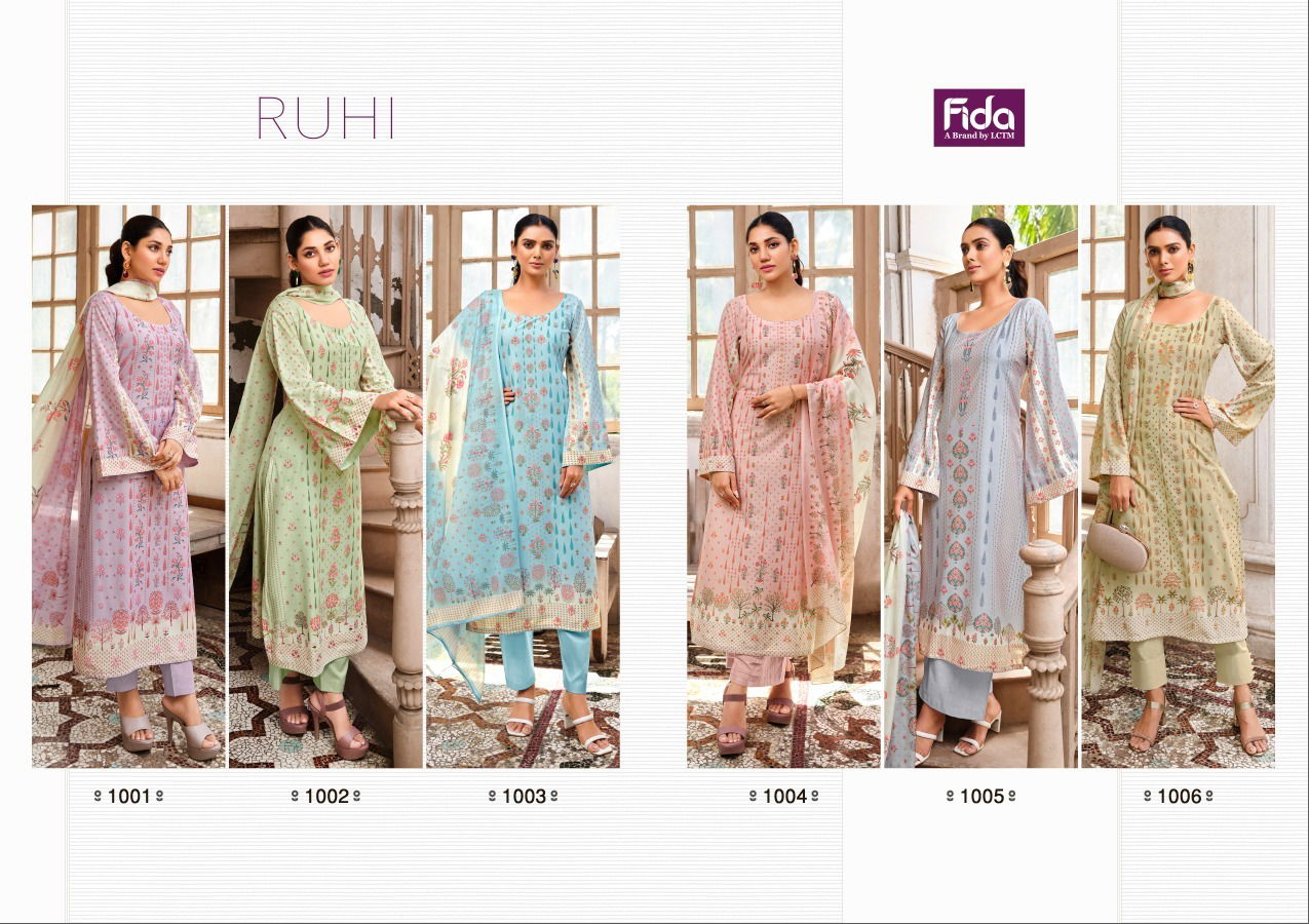 Ruhi 1001-1006 Cotton Dress Material Catalog