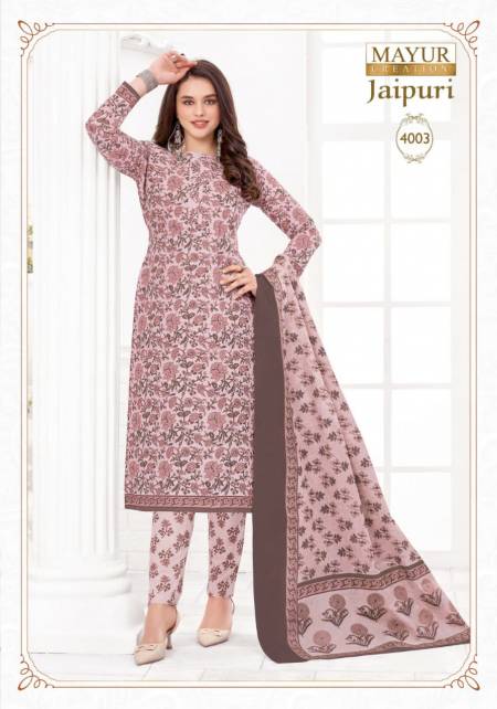 Jaipuri Vol 4 By Mayuri Casual Cotton Dress Material Catalog