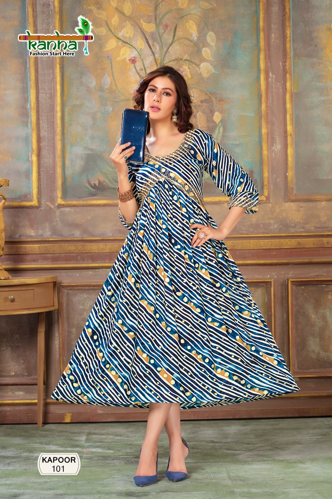 Kanha Kapoor Aliya Cut Printed Kurtis Catalog