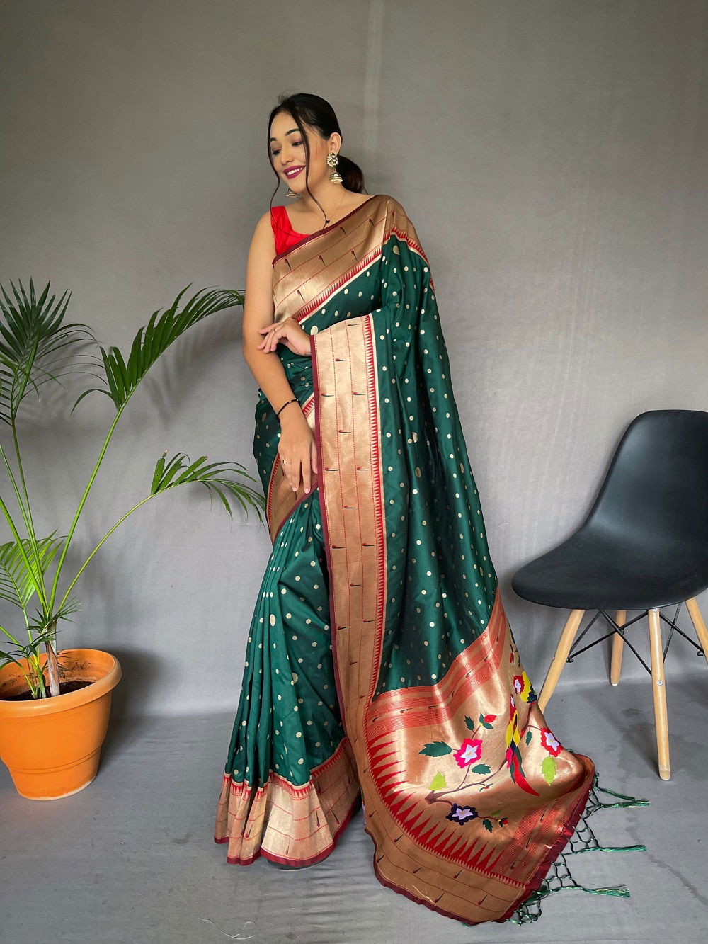 Polka Paithani Colors Set Party Wear Sarees Catalog