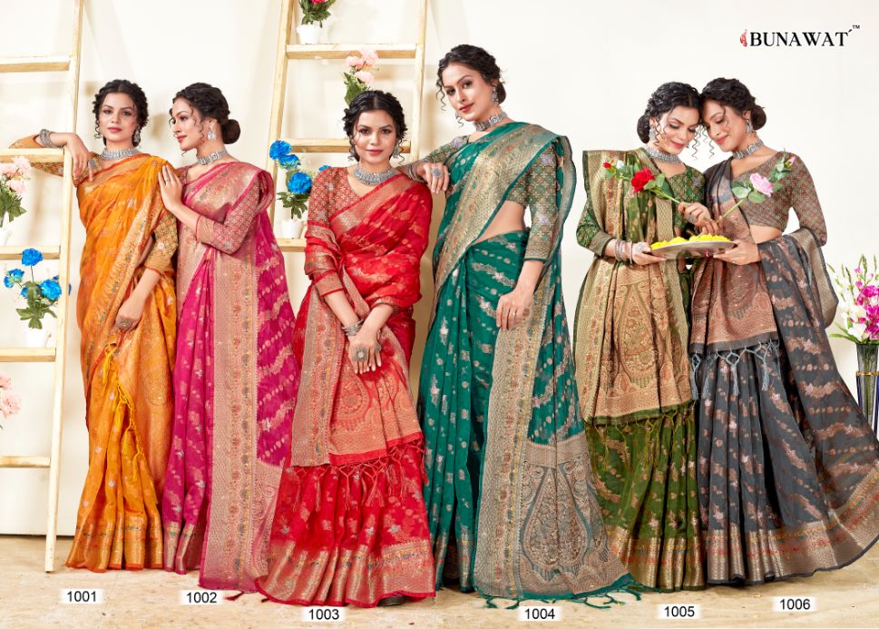 Mishri By Bunawat 1001-1006 Designer Sarees Catalog