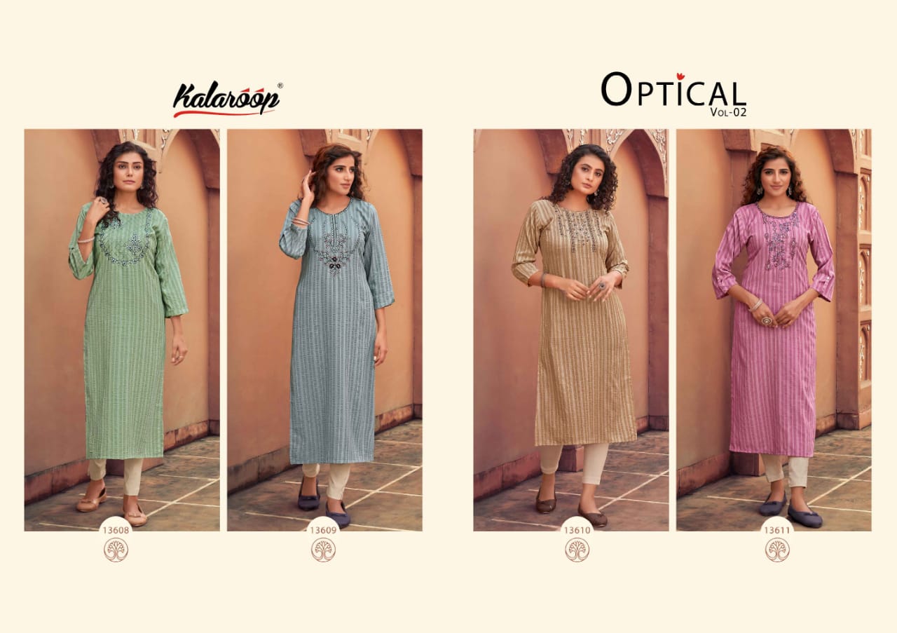 Kalaroop Optical Vol 2 By Kessi Designer Kurtis Catalog