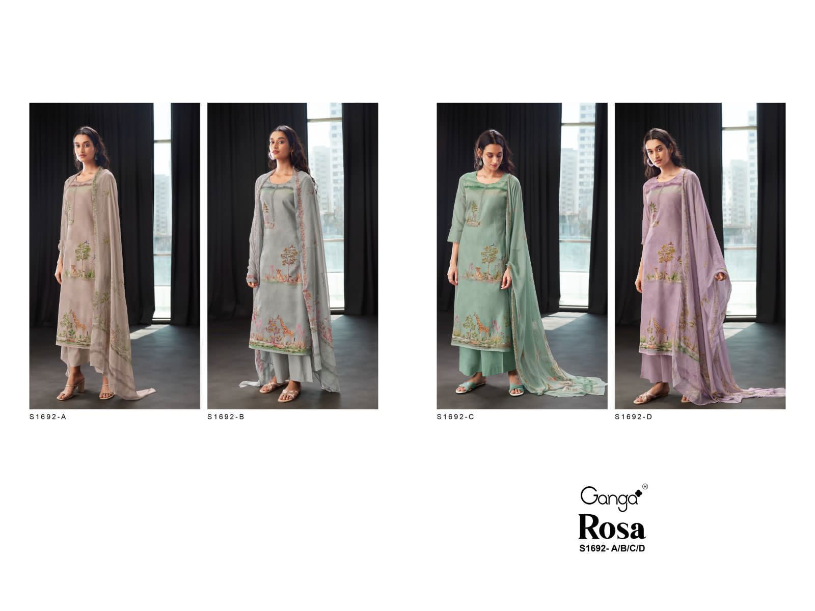 Rosa S1692 By Ganga Designer Salwar Suit Catalog