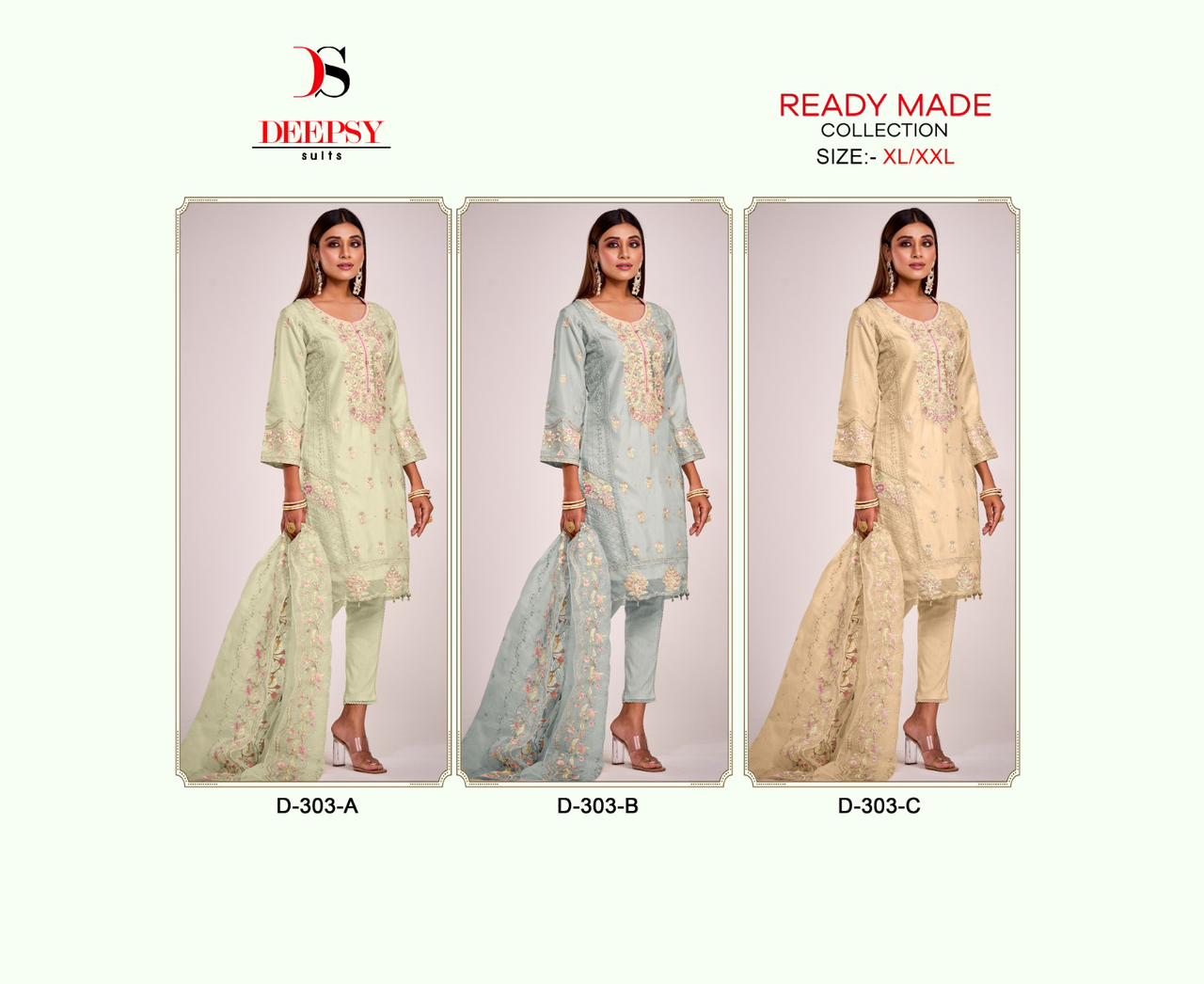 Deepsy 303 Readymade Pakistani Suits Catalog