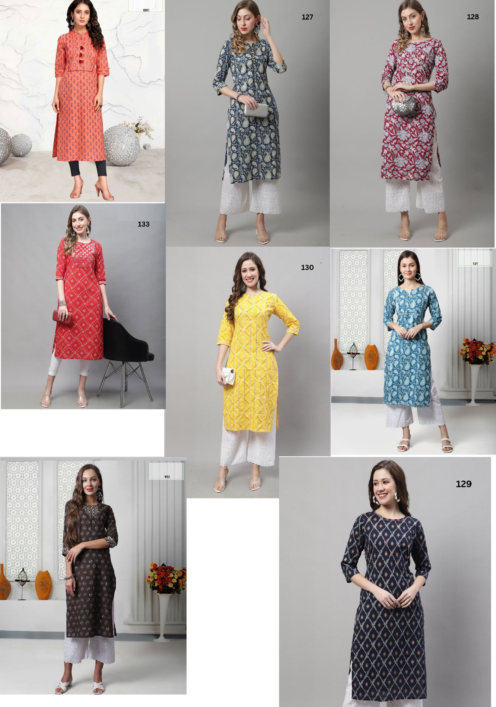 Printed Srivalli By Trendy Cotton Kurtis Catalog