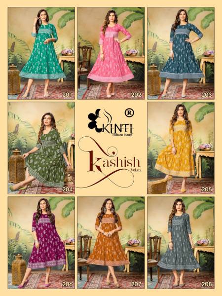 Kashish Vol 2 By Kinti Long Designer Kurtis Catalog