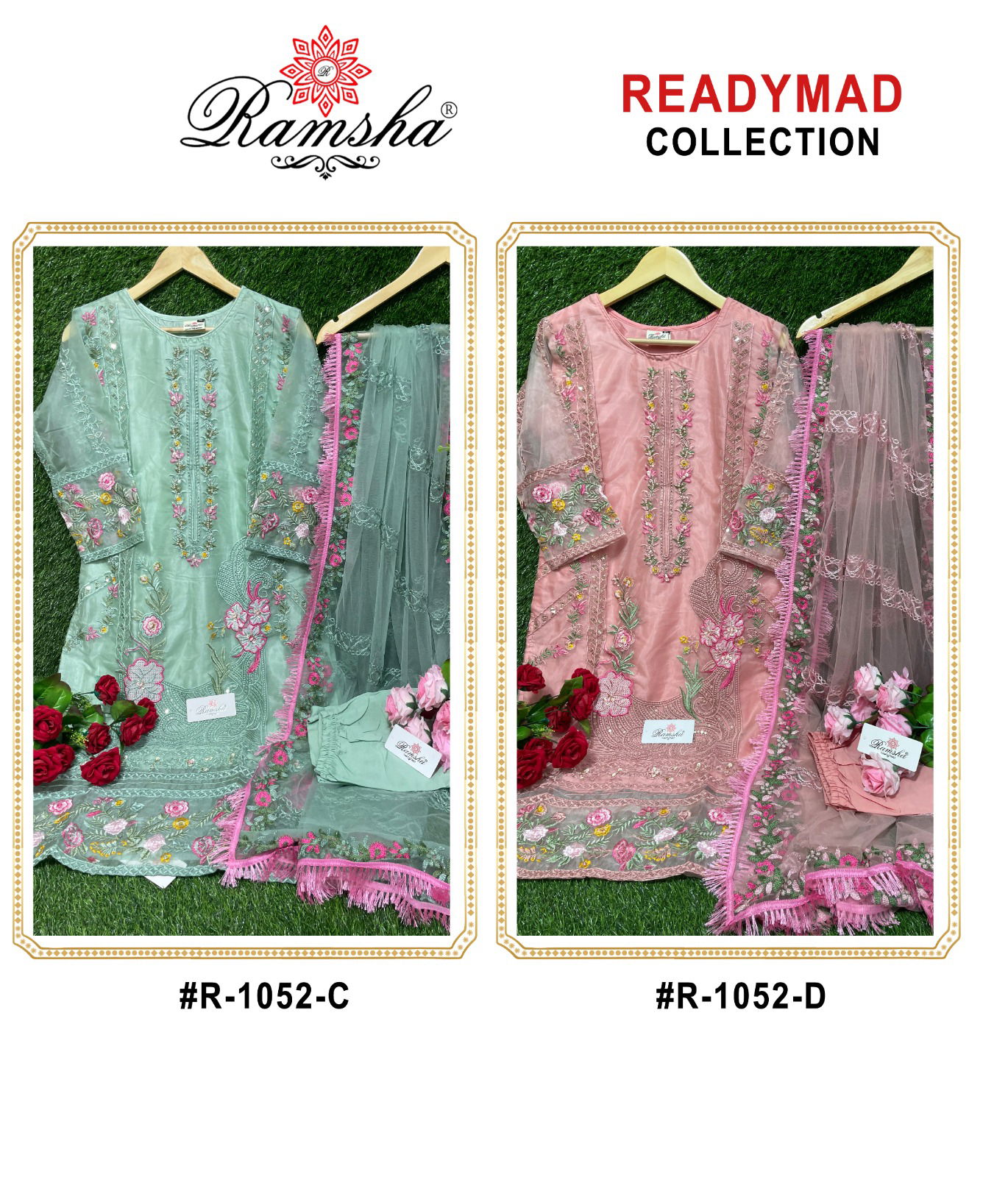 R 1052 By Ramsa Pakistani Suis Catalog