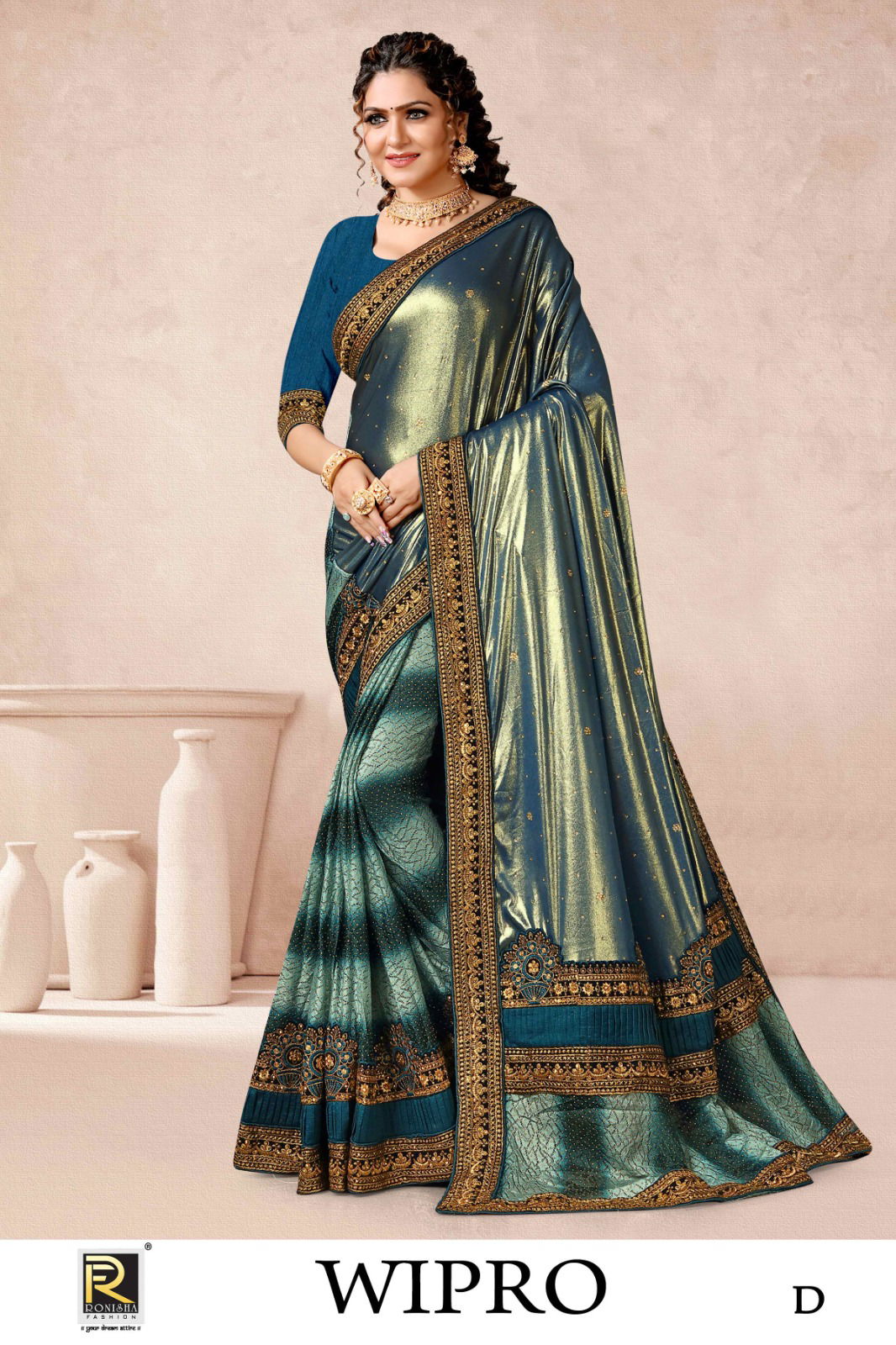 Wipro By Ronisha Color Set Designer Sarees Catalog