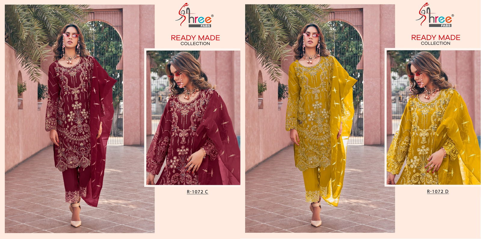 R 1072 By Shree Fabs Pakistani Suits Catalog