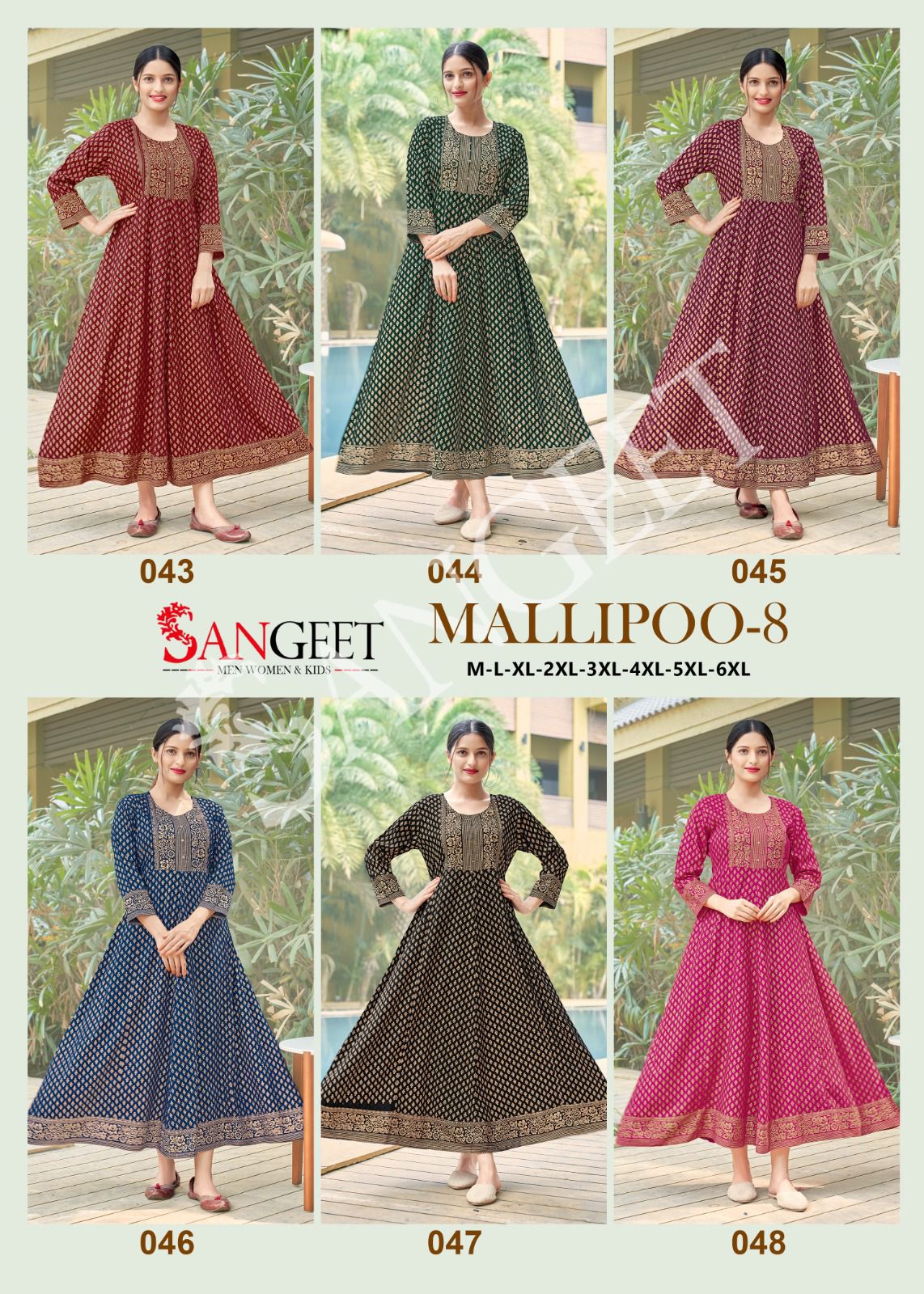 Sangeet Mallipoo 8  Anarkali Kurti Catalog