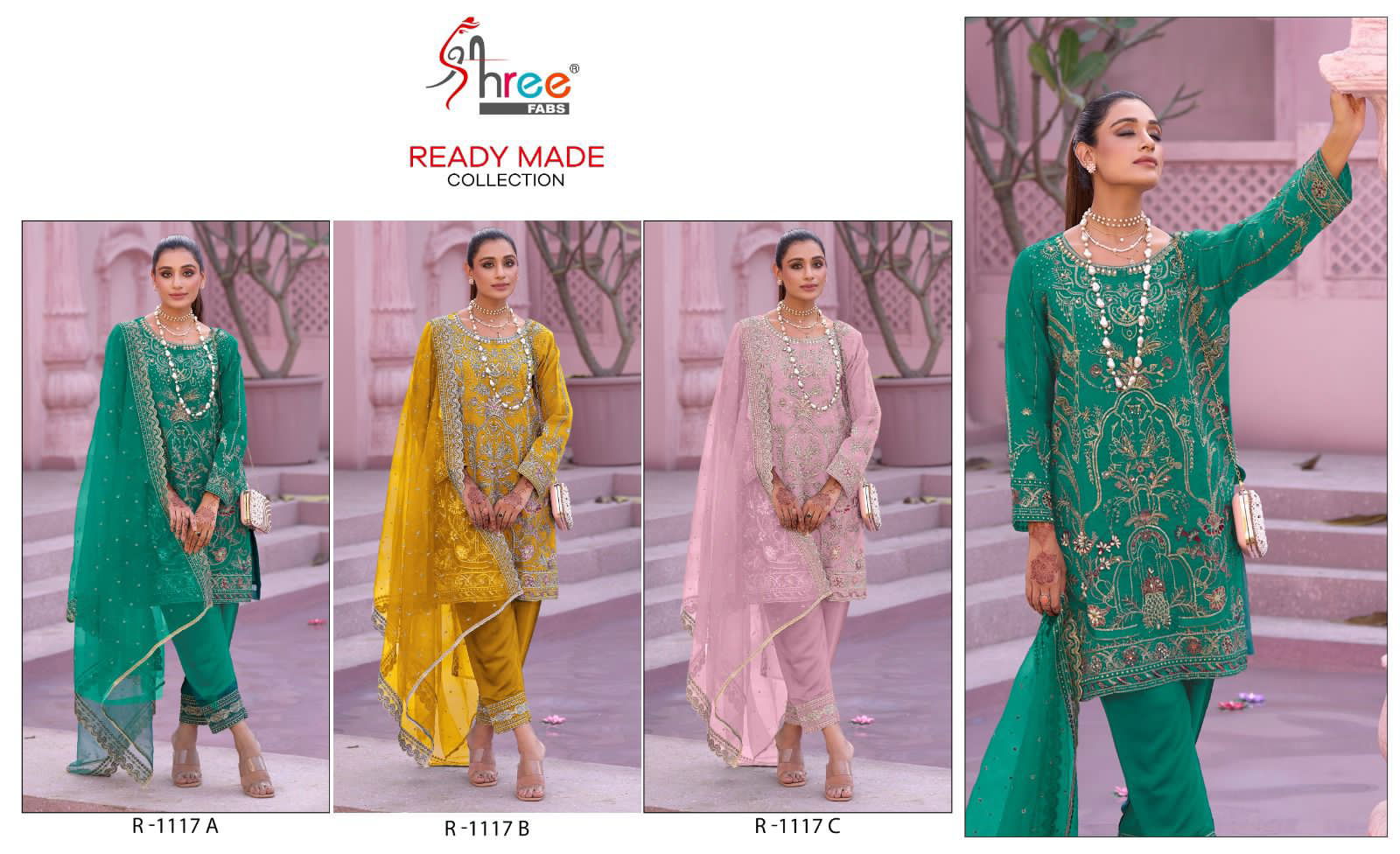 R 1117 By Shree Fabs Pakistani Suits Catalog