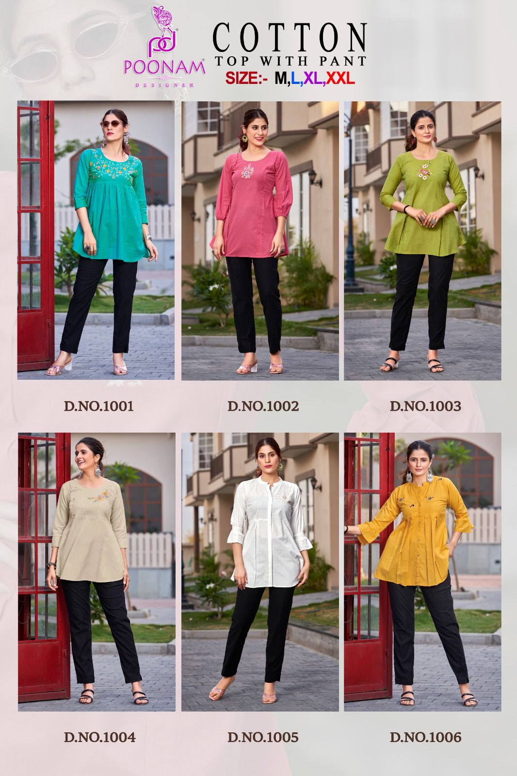 Poonam Cotton Ladies Top With Bottom Catalog