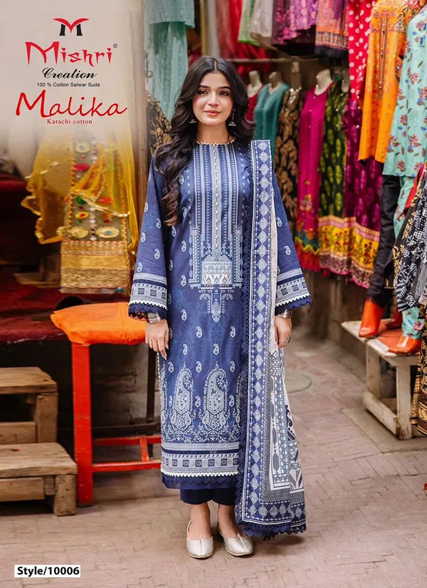 Malika Vol 10 By Mishri Karachi Cotton Dress Material Supplier In India