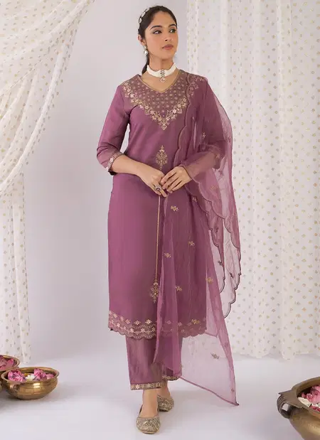Indo Era 2561 Silk Embroidered Kurti Bottom With Dupatta Wholesale Price In Surat