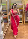 Bt 7089 Chinon Embroidered Ready To Wear Saree Exporters In India