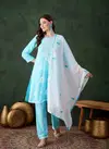 Color Set 8502 Cotton Chikankari Kurti Bottom With Dupatta Wholesale Online