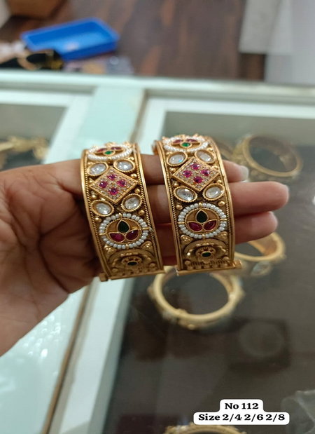 Brass High Gold Bangles 12 Wholesale Online