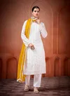 Yanaya 023 Georgette Embroidered Kurti Bottom With Dupatta Best Wholesale Shop In Surat