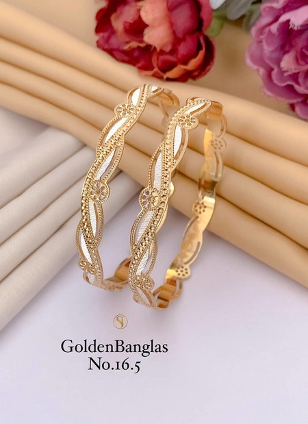 Fancy Golden Bangles Set 12 Online Wholesale
