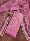 Color Set 9062 Organza Printed Fancy Dress Material Wholesale Clothing Distributors In India